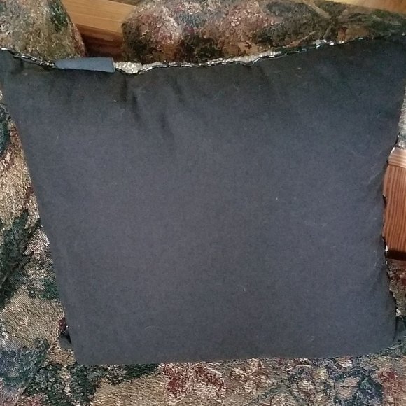 Vintage, hand beaded glass spiders & sparkly glass beads cushion, Noir Night - Picture 9 of 15